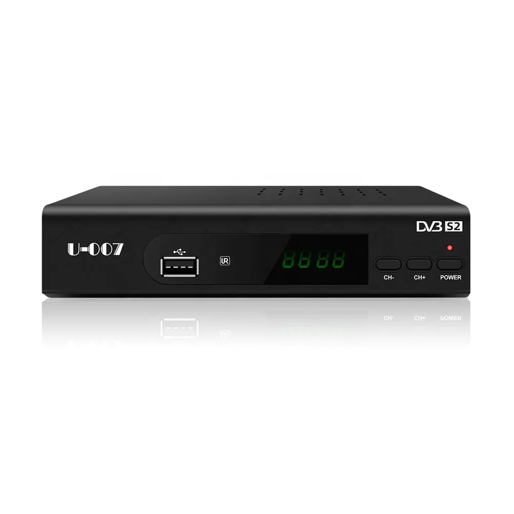 JUNUO satellite receiver CCCAM  set top box MPEG4 H.264 Decoder FHD 1080P Support USB WiFi Dongle Digital TV Receiver