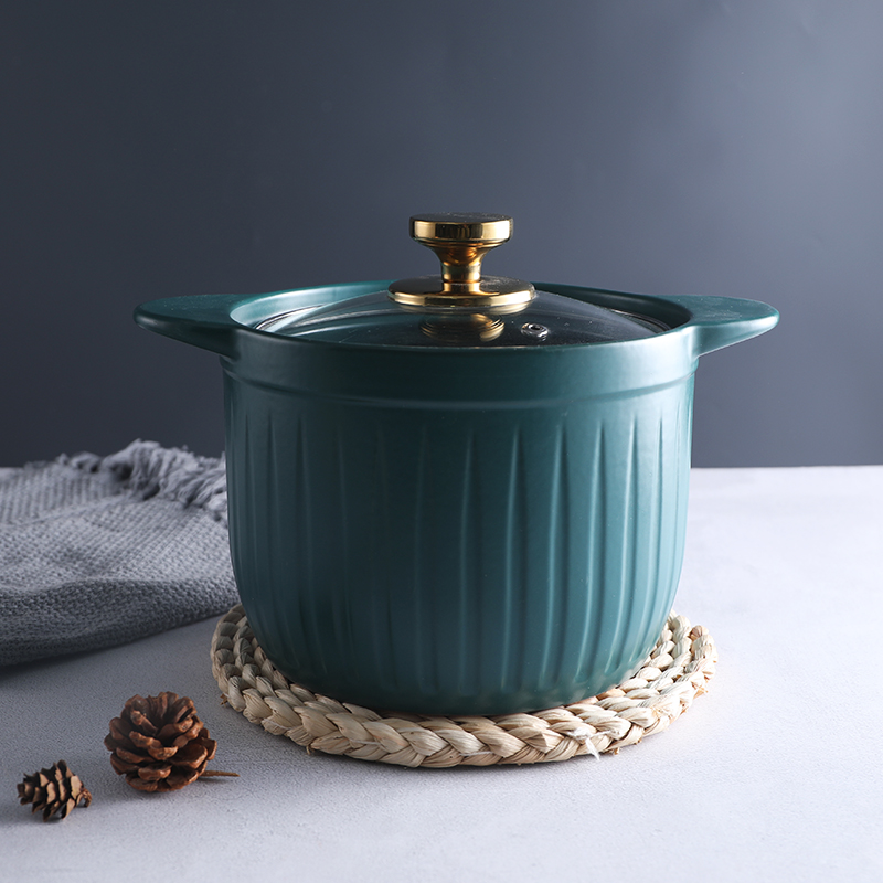 2.5L/3.5L Nordic Non Stick Ceramic Pots For Cooking Color Ceramic Cookware Insulated Food Warmer Casseroles