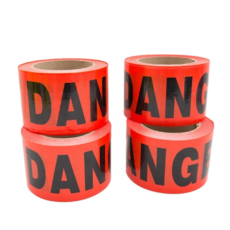Customized Electrical Warning Yellow Caution PE Warning Tape