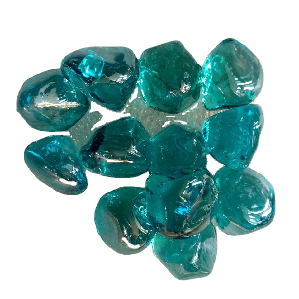 High Quality Recyclable Diamond Glass Beads Crystal, Lampwork & Glass Aqua Blue Decoration or Landscaping