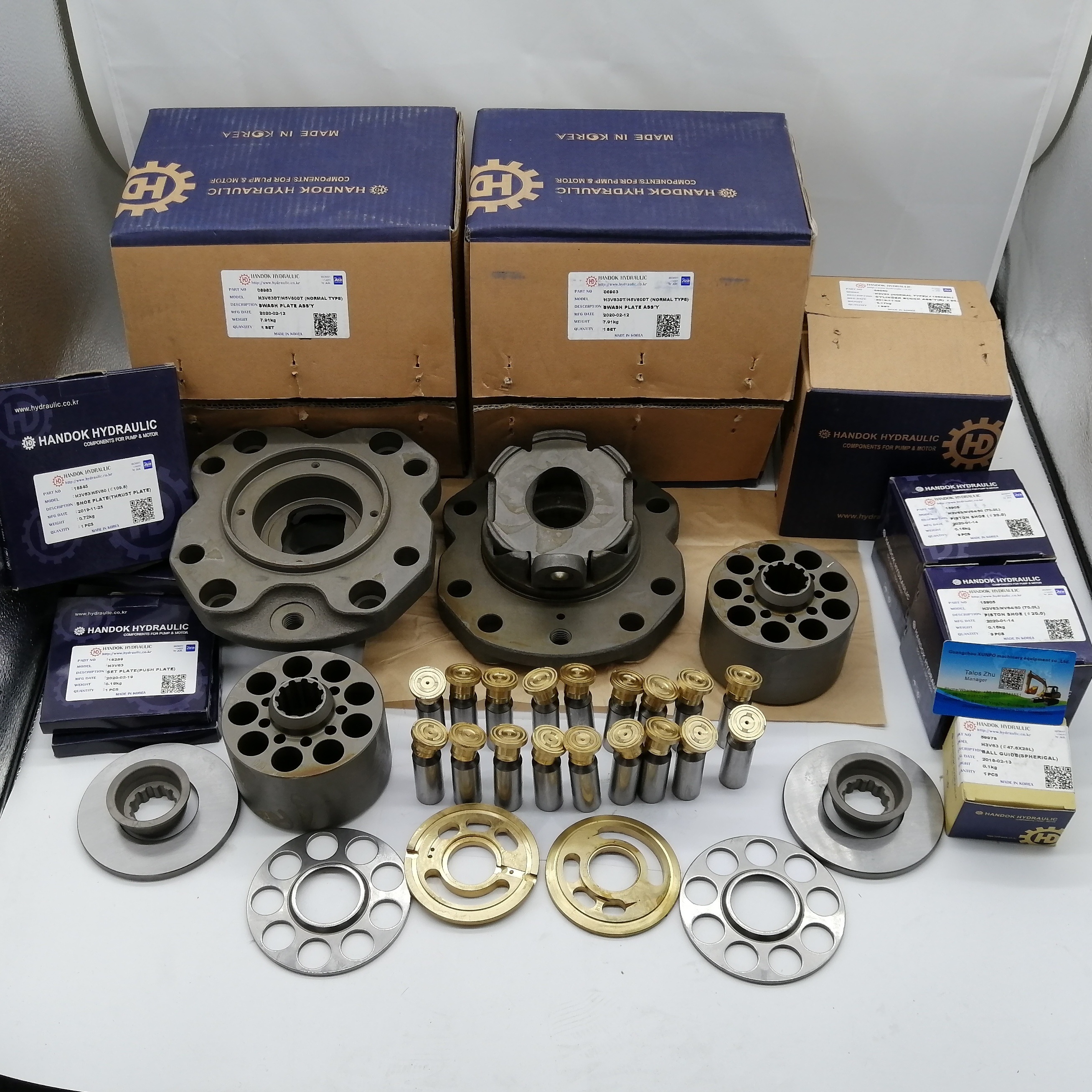 Комплект для ремонта гидравлического насоса ЭКСКАВАТОРА CAT E312 HANDOK K3V63 K5V80 K3VL80, цилиндрический блок, пластина клапана, поршневая башмак