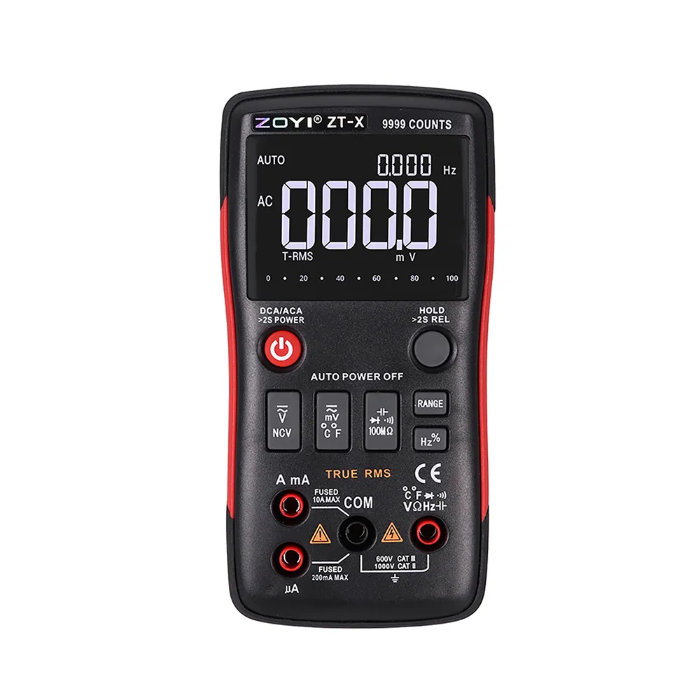 ZOYI ZT-X True RMS Auto Range Digital Multimeter 9999 Count LCD Night Backlight Digital Multimeter