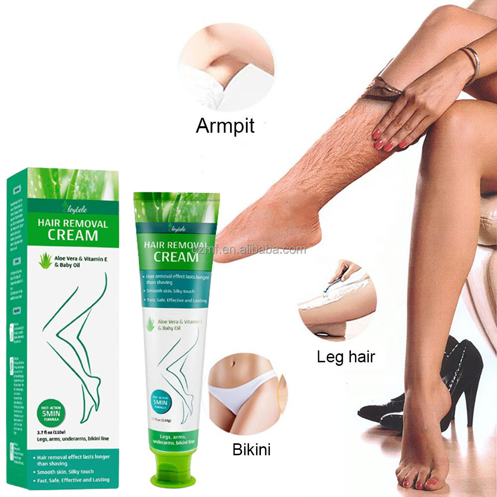 Private label wholesale natural painless and non stimulate skin facial body armpit armpit leg hair removal oil cream for men