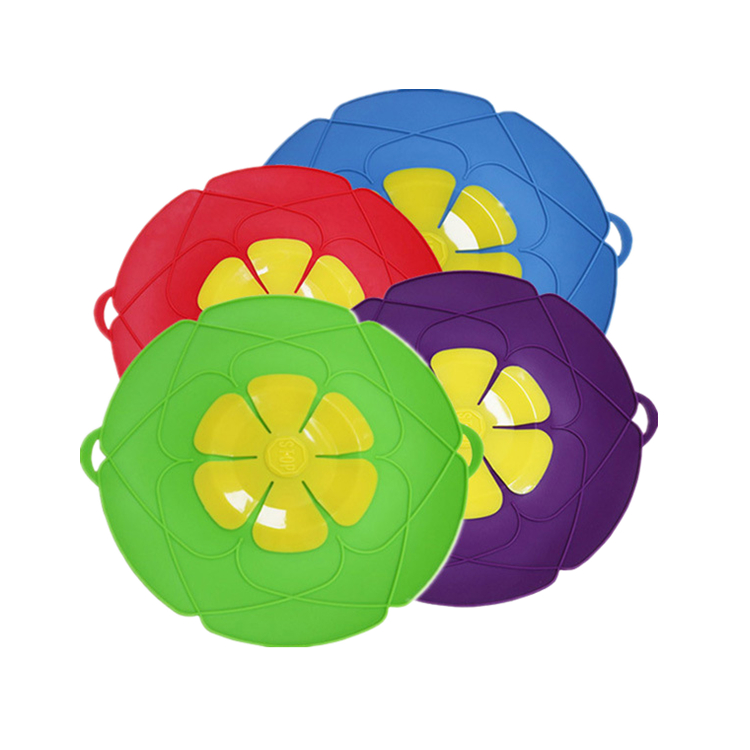 China Manufactory Food Grade Silicone Durable Pot Cover Spill Stopper Anti Overflow Cover Bowl Lid