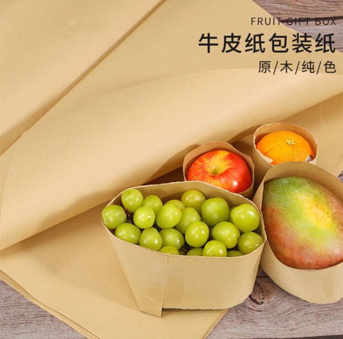 qiyin kraft paper for wrapping fruits kraft paper roll food