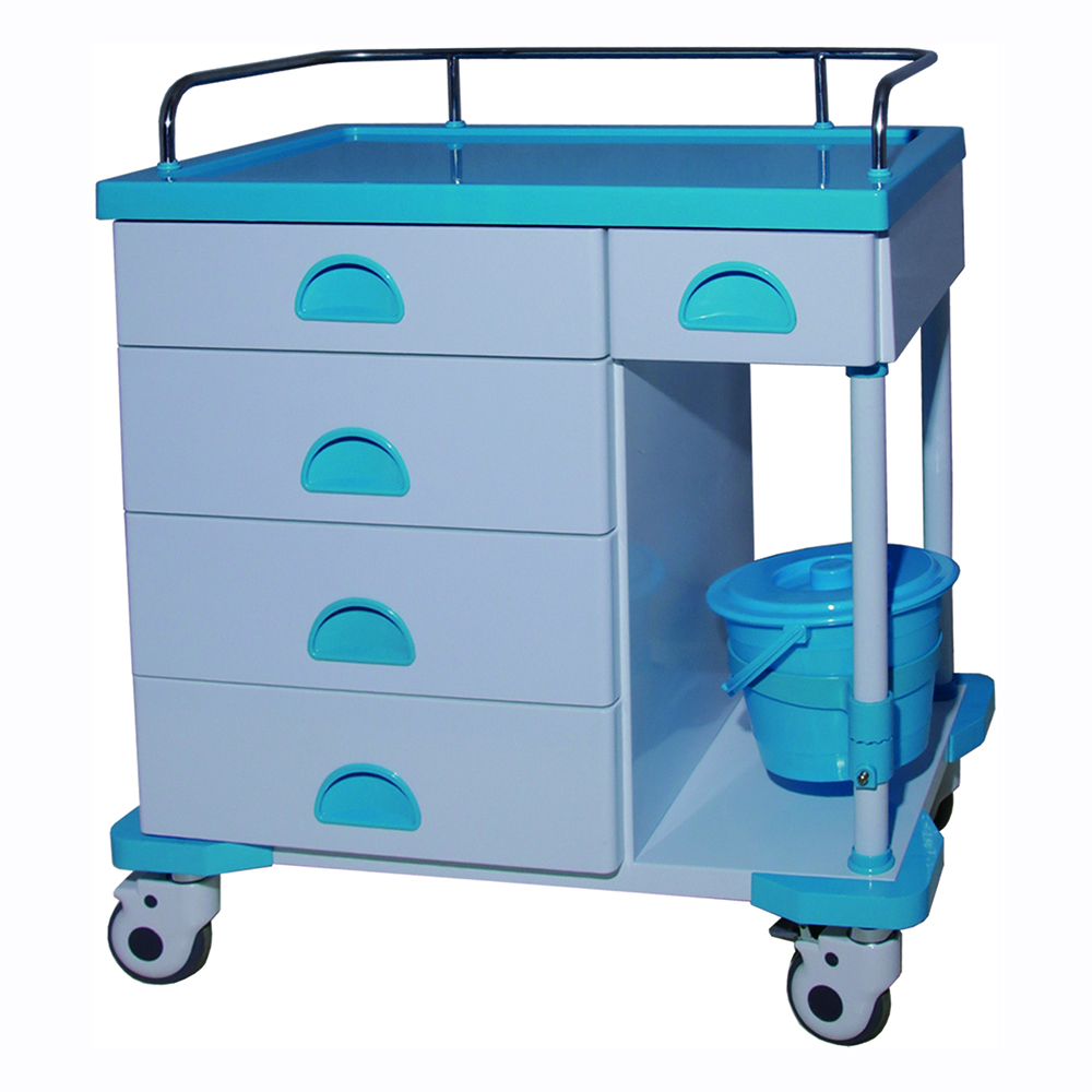 price FCA-36 ABS Therapeutic medical ECG resuscitation trolley stretcher, clinical medicine treatment cart with drawers wheels