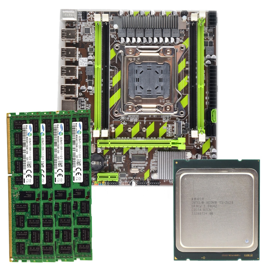 Комплект материнской платы LGA2011 X79G с процессором Xeon E5 2620 и 4x4G DDR3 1333, комплект материнской платы для сервера ram