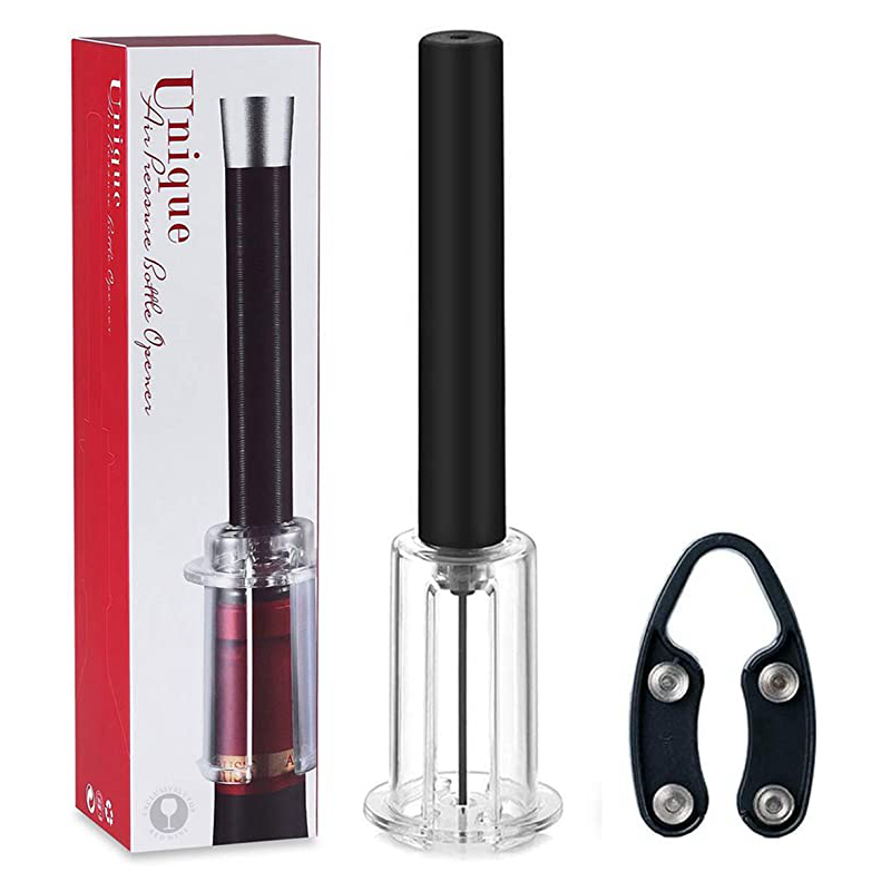 EE086 Air Pressure Pump Wine Opener Gift Set Foil Cutter Needle Punch Wine Bottle Cork Remover Vacuum Manual Wine Corkscrew