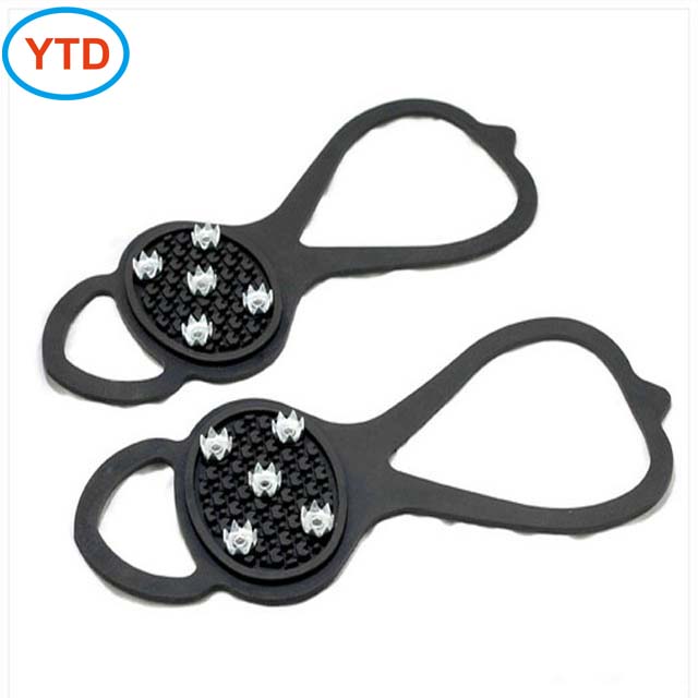 silicone rubber ice and snow climbing nonslip shoe grip 2019shoe spikes cover