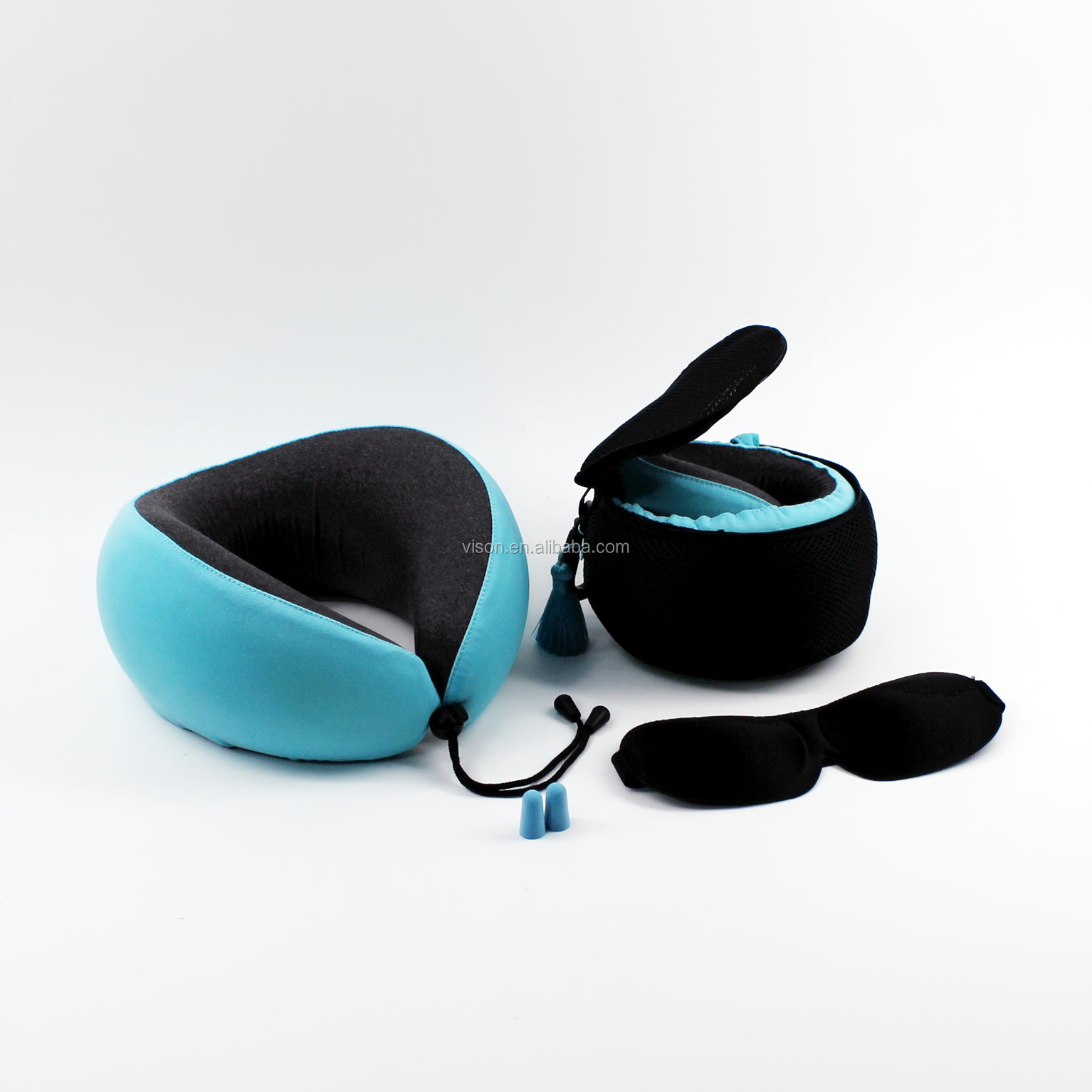 EASETRIP 2021 Accesorios De Viaje дорожный набор 3d маска для глаз набор экономит пространство Складная пена для памяти подушка для шеи для путешествий