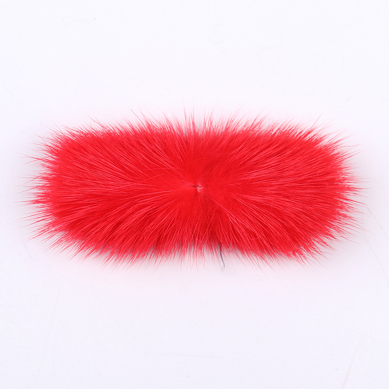 Wholesale real mink Fur cloth bow tie keychain shoes hair clips accessories fluffy handbag accessory