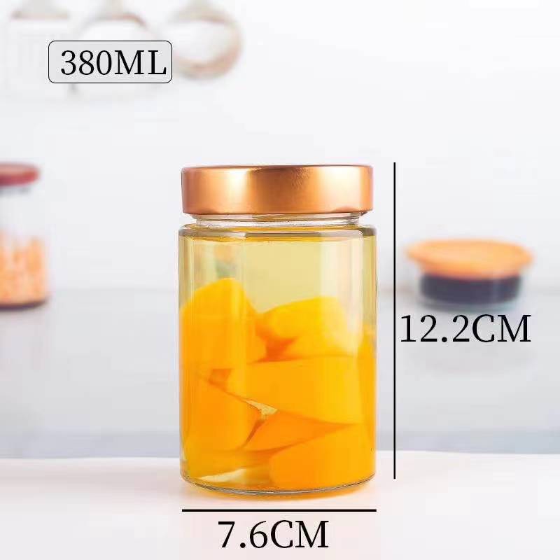 Clear Round 30ml 100ml 180ml 8oz Honey Supplier Glass Jars and Bottles Wholesale Glass Jar in Bulk with Metal Aluminum Lid