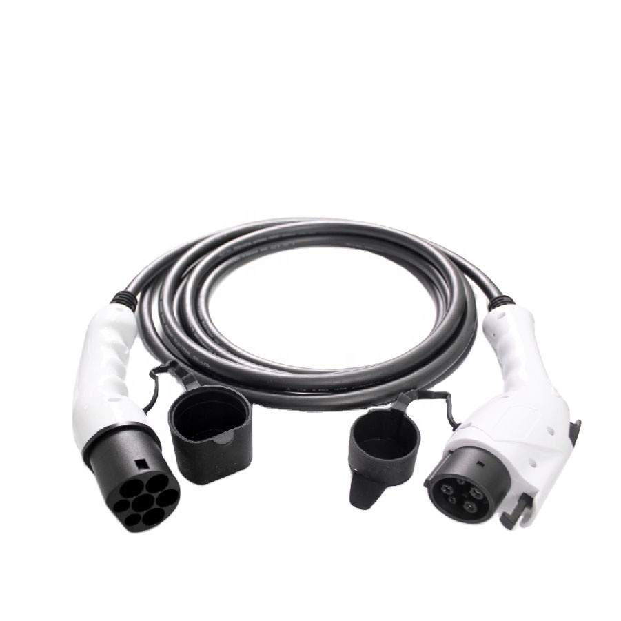 16A 32A 1 3 Phase Ev Charger Mode Level 3 Electric Ev Charging Cable Car Type 1 To Type 2 Ev Charging Cable