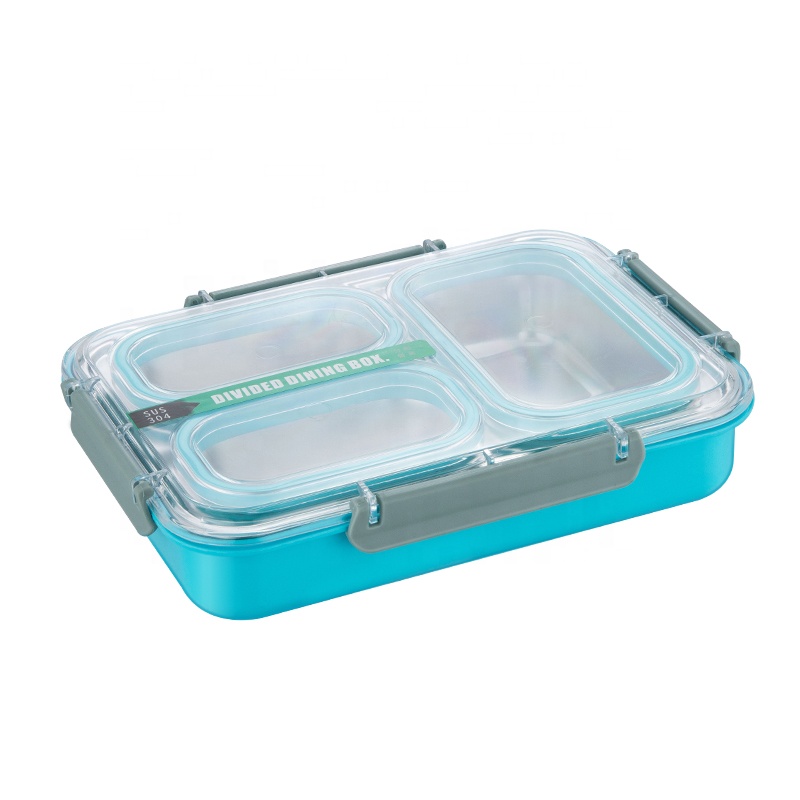 Цветной дизайн из нержавеющей стали Bento Box герметичный Ланч-бокс 4 отделения Bento