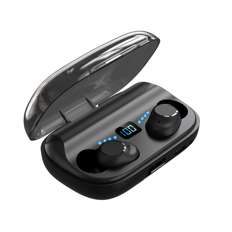TWS-наушники Bluetooth 5,0 с зарядным футляром, 2200 мА · ч