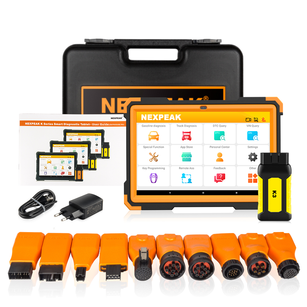 Диагностический сканер NEXPEAK K3 OBD2, инструмент для полной диагностики автомобиля, 18 специальных функций, ABS EPB DPF