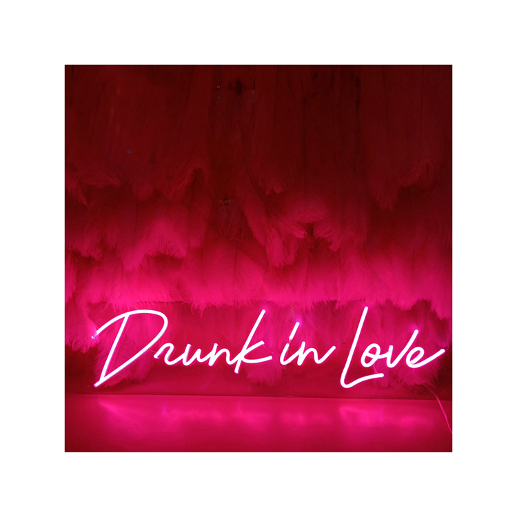 Drunk In Love Wedding Birthday Party Event Decoration Custom Acrylic Led Edge Letter Sign