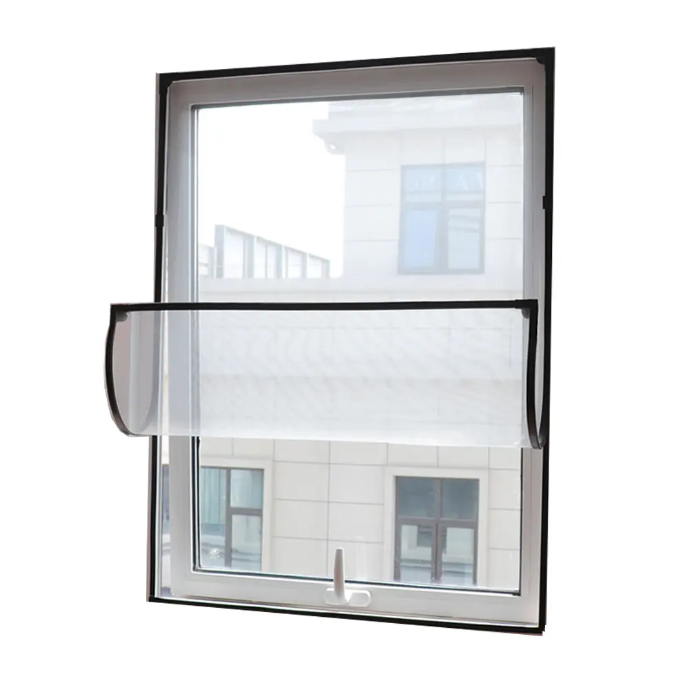 Wholesale Custom Magnetic Mosquito Window Net Pvc Strips Fly Screen Window Fiberglass Mesh Insect Magnetic Strip Screen Window