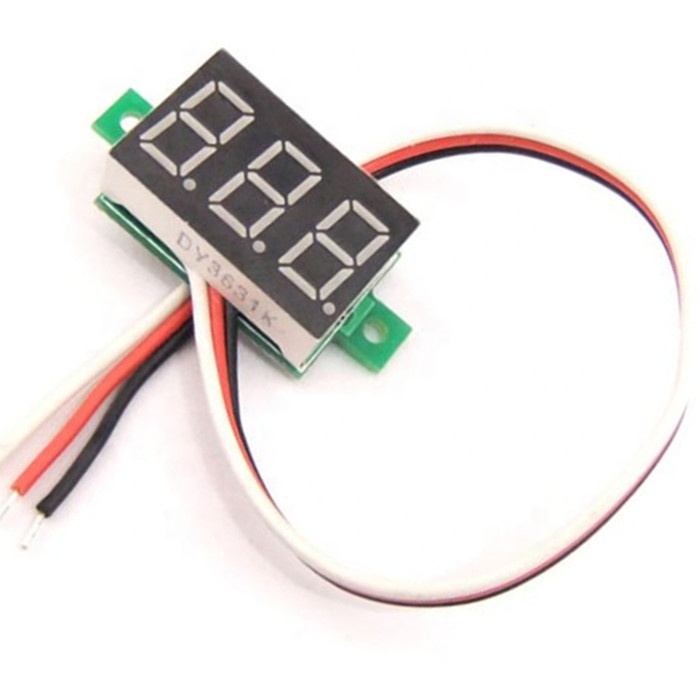 0.36 inch three line voltmeter DC0V-30V DC voltmeter head motorcycle voltmeter digital display meter