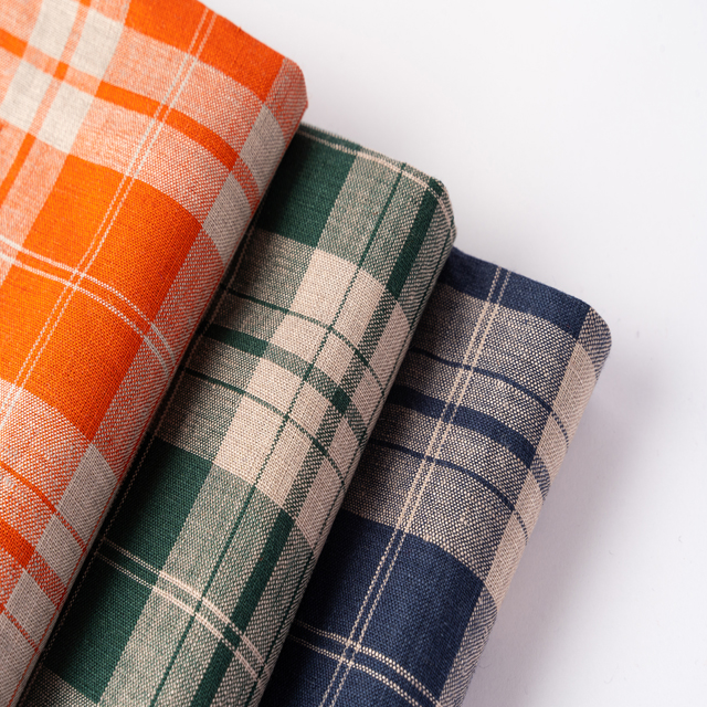 #8559 148GSM Breathable Soft Striped 100% Linen Fabric For Shirt Tablecloth In Stocked