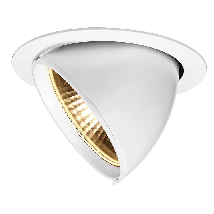 All directions rotatable recessed led spotlight dimmable cob led gimbal downlight 7W to 55W ceiling light for supermarket shops