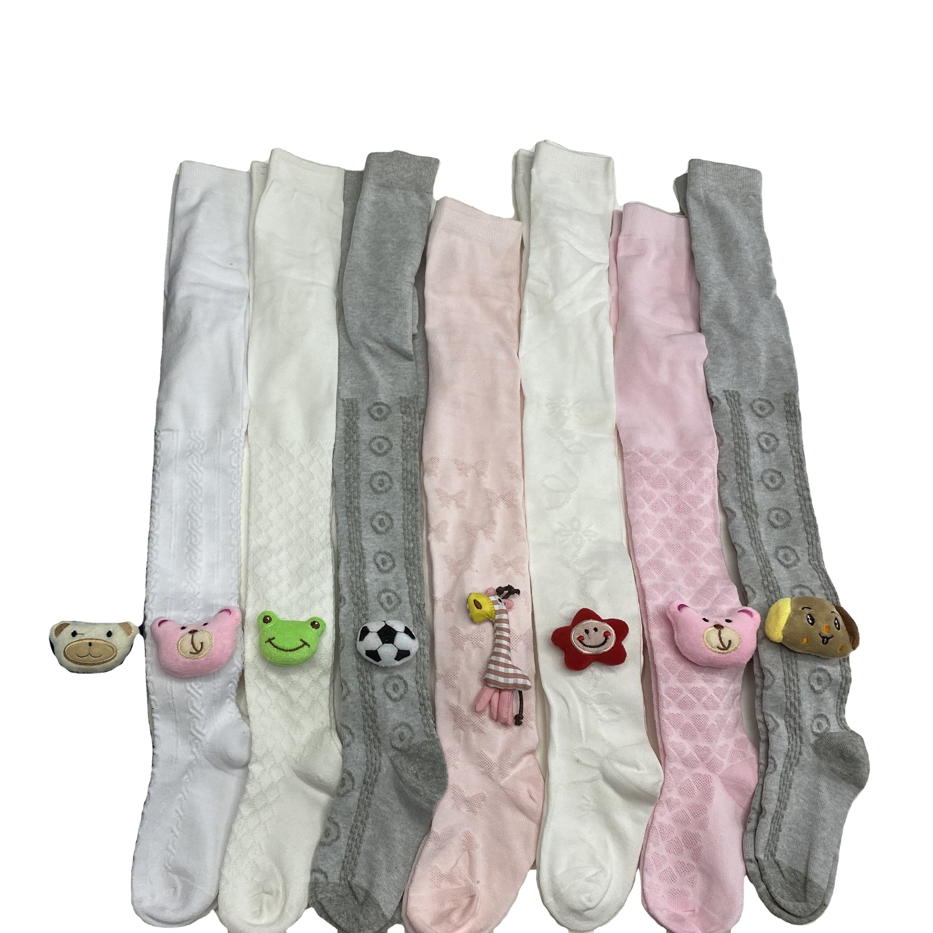 utumn and winter new double needle children's doll pantyhose cute girls leggings student stocking cotton dance tights