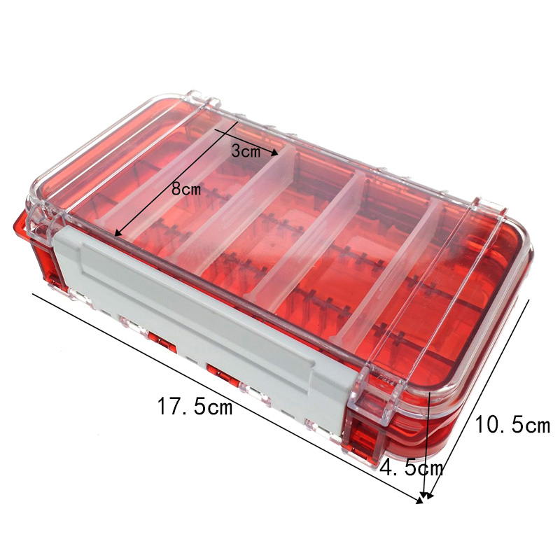 So-Easy Double Sided Fishing Accessory Hard Plastic Box Fishing Lure Hook Bait Tackle Waterproof Transparent Case Caixa De Pesca