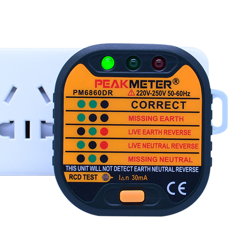 Европейский стандарт 230V Plug and прибор для проверки патронов с тестовый код PM6860DR