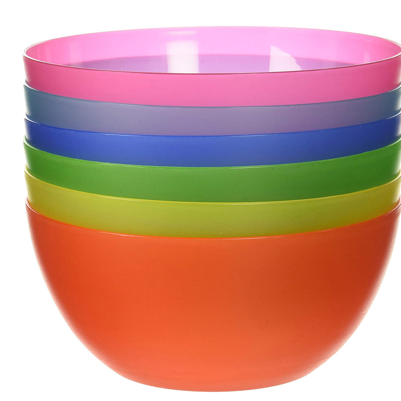 6-inch Plastic Bowls for Cereal or Salad