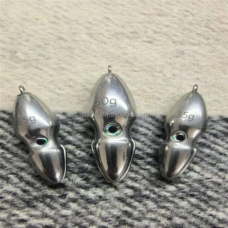 Devilfish Squid Inkfish Tungsten Tai Tairaba 35g 45g 60g 80g 100g 120g 150g 180g Tungsten Jig Fishing Weight Sinkers Customized