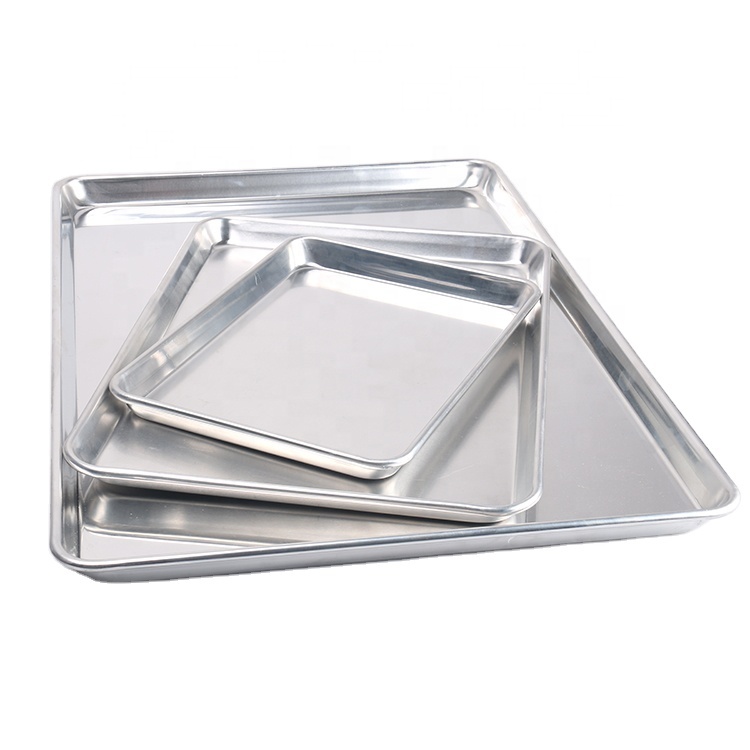 Practical Stylish Aluminum Sheet Pan Bakeware Elegant Durable Food-Safe Baking Dish Tray for Bread Cookies Cake