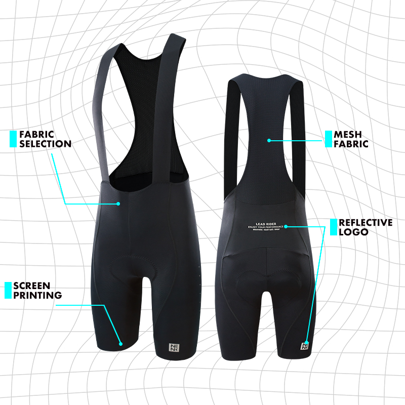 Breathable sweat-wicking comfortable nylon spandex high quality men's custom cycling bibs shorts road bike padded shorts