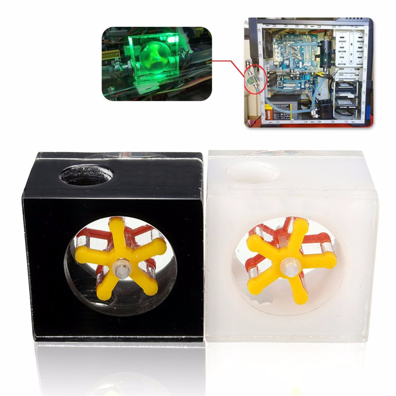 Счетчик водяного охлаждения Acryl 2 Way G1/4 резьбовой для компьютера ПК Комплект жидкого Водяного Охлаждения Фитинги Черный Белый