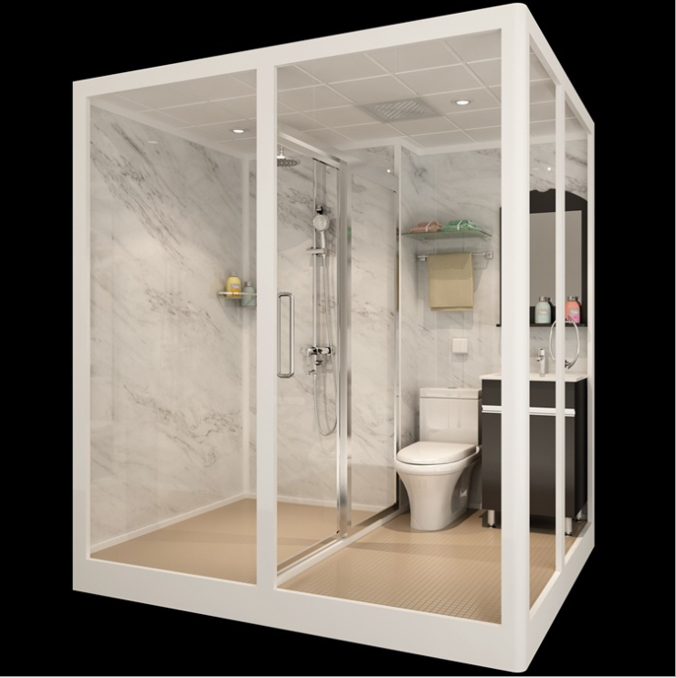 2021 Standard Size China Bathroom Completed Glass Shower Cubicle Room