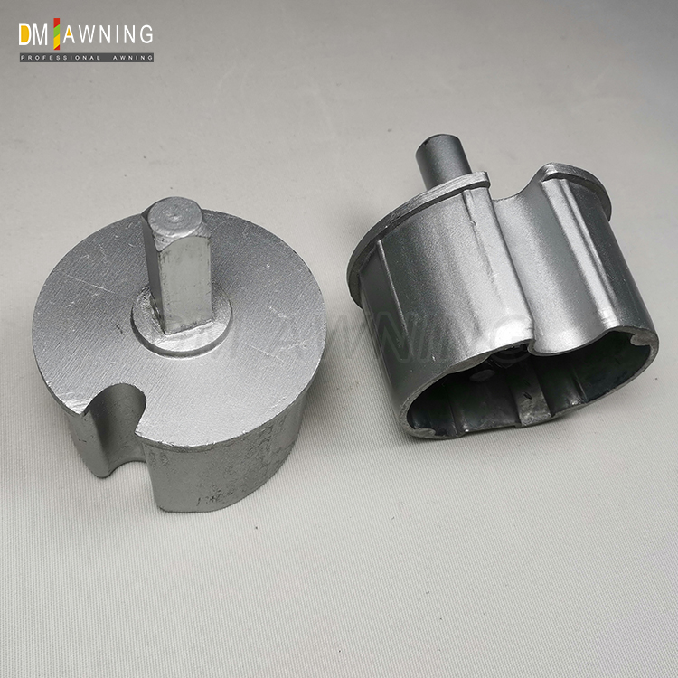 Quality 78mm aluminum round/square end plug,retractable awning parts