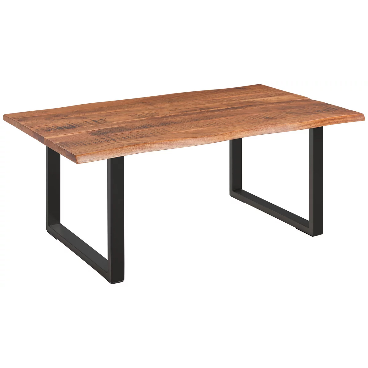 Direct Wholesale Industrial Dining tables With Solid Wood And Metal Crafts Base Furniture Dining Room Sets For Dining Room Use
