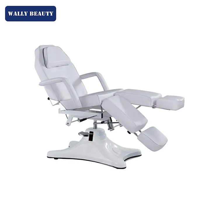 Wallybeauty facial beauty eyelash Eyebrow adjustable high white good quality durable massage tattoo chair salon bed