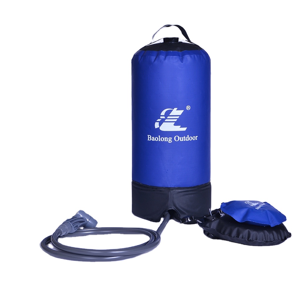 Small portable shower popular outdoor tourism camping folding pressure foot shower