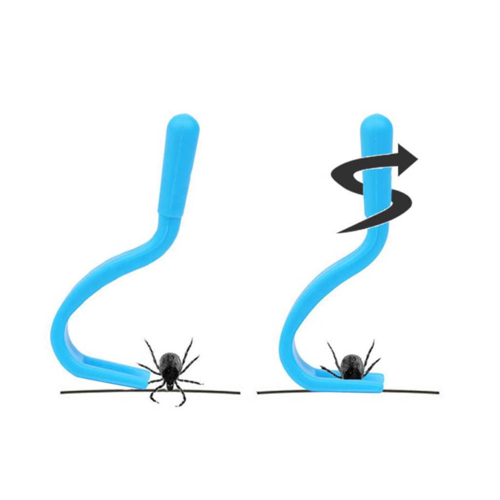 2pcs plastic pet twister flea tick remover tool