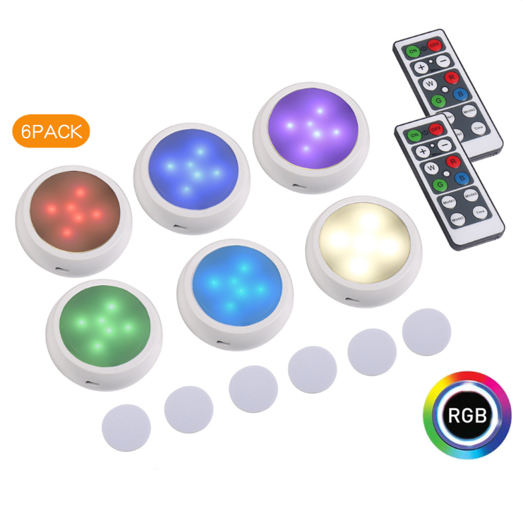 ИК беспроводной Дистанционное управление 6 Упак. RGB белый usb LED под номер кухня шкаф Таблица проход кабинет аварийного ночник