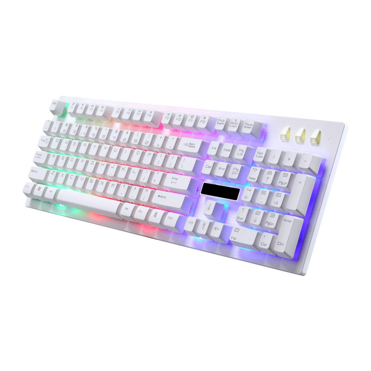 AIWO High Quality OEM Keyboard Wholesale White RGB Keyboard and Mouse Tastiera E Mouse Gaming Light Keyboard