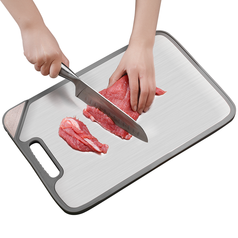 Многофункциональная кухонная пластиковая разделочная доска для мяса из полипропилена, разделочная доска для овощей из нержавеющей стали с точилкой