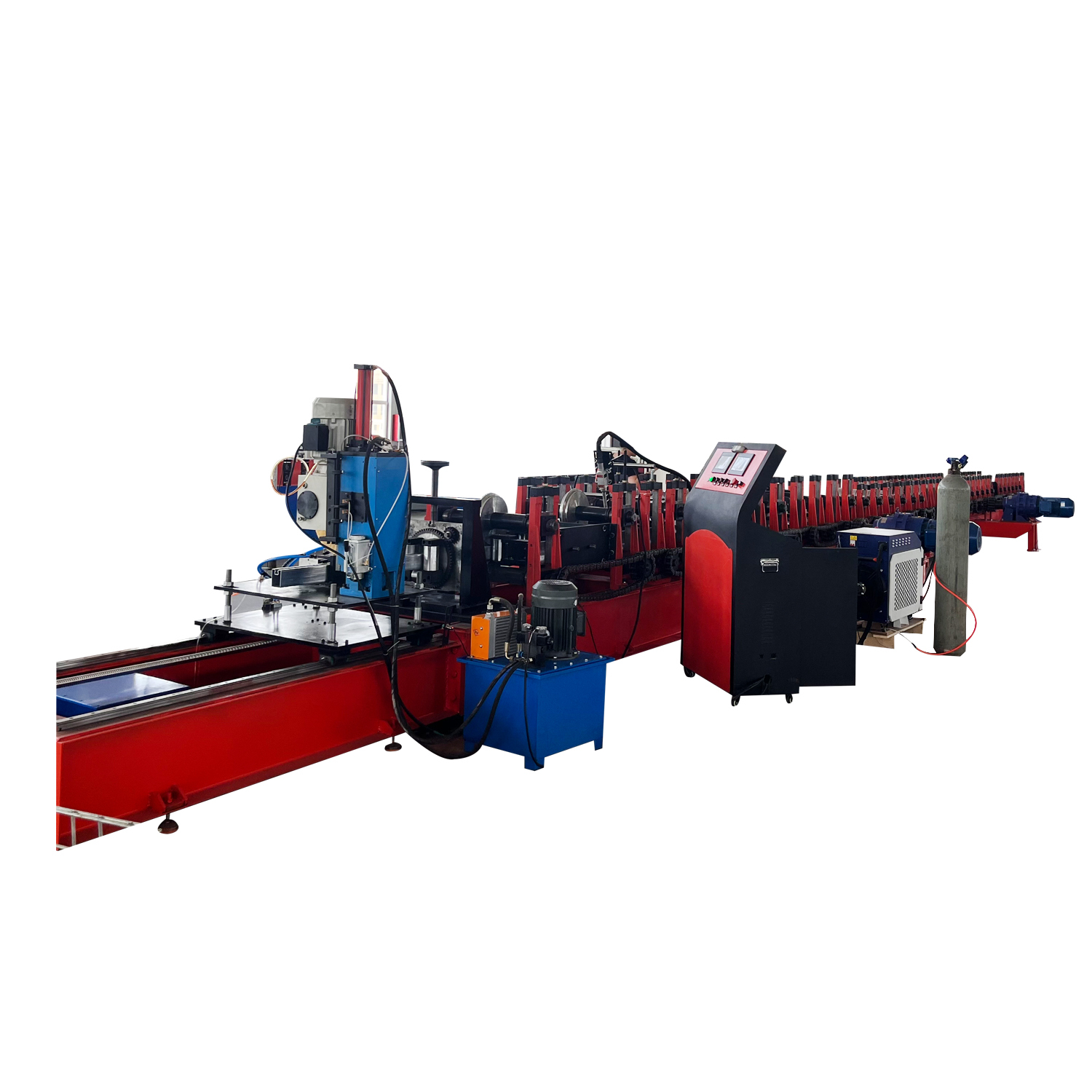 Solar Panel Mounting Bracket Roll Forming Machine Automatic Integrated Production Line Solar Panel Bracket Making Machine