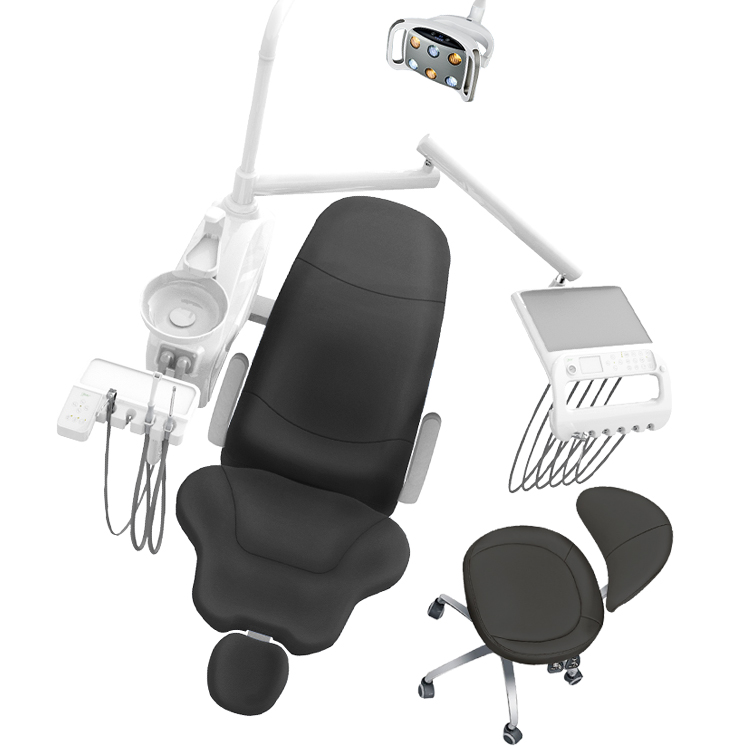 Dental chair foshan factory price dental unit chair ful set manufacturer luxury led sensor lamp used dental chairs