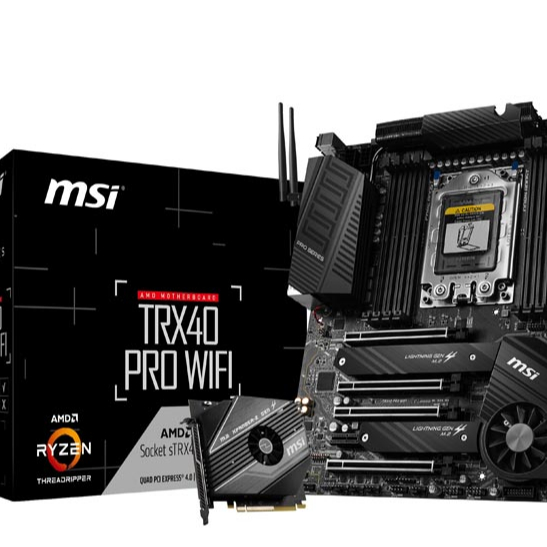 Гнездо msi TRX40 PRO WIFI AMD с поддержкой десктопных процессоров 3-го поколения AMD Ryzen Threadripper