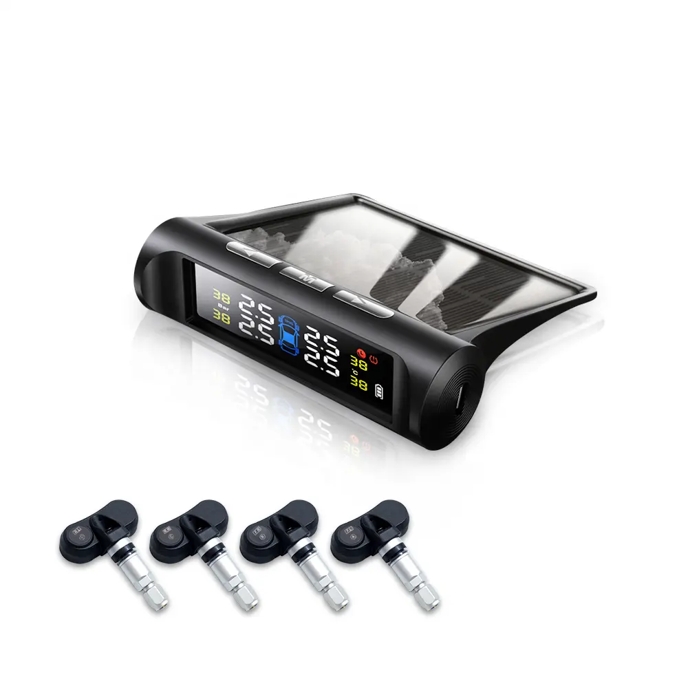 Лидер продаж 2020, умный датчик TPMS на солнечных батареях с 4 внутренними датчиками