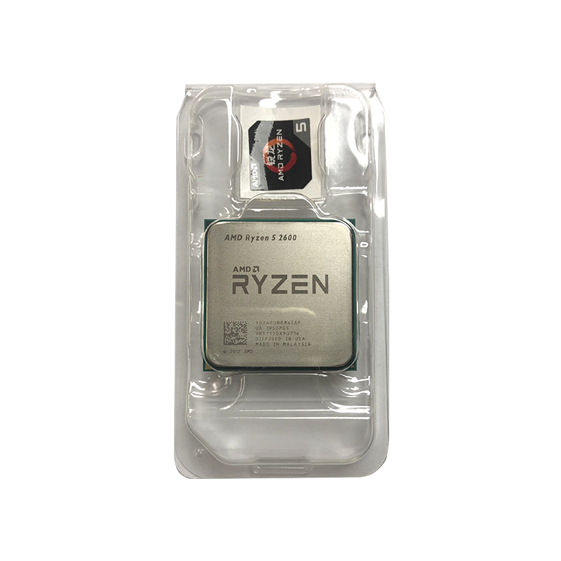 AMD Ryzen 5 2600 R5 2600 AM4 CPU Processor 3.4 GHz Six-Core Twelve-Core 65W 12NM YD2600BBM6IAF Socket AM4