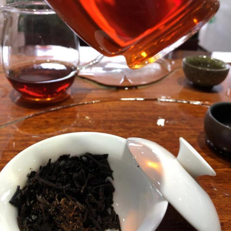 Kunming Dry Warehouse 2008 Spring Tea Arbor Pu'er Tea Ripe Tea 357g/Piece