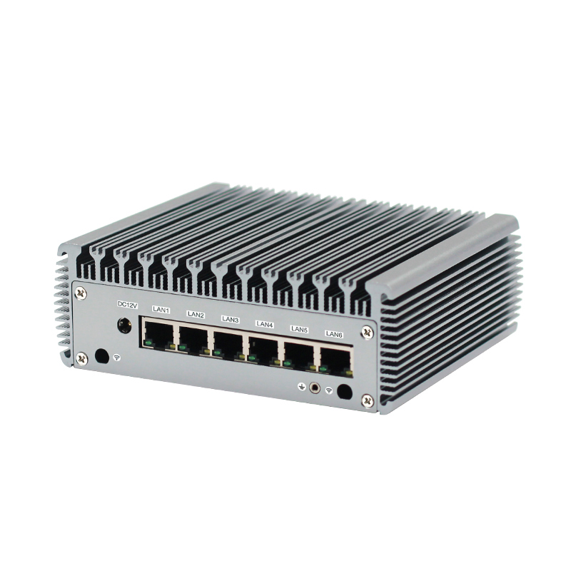 Мини-ПК без вентилятора DDR4 i3i5i7 6lan VPN маршрутизатор сервер pfsense firewal мини-core промышленный Barebone Nuc компьютер 4 USB3.0