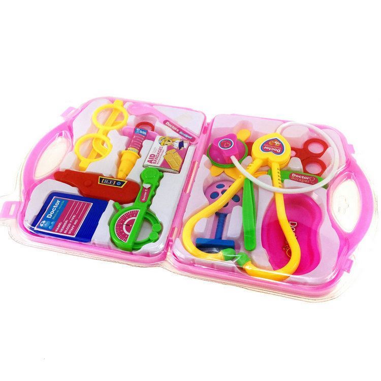 15pcs/Set Children Pretend Play Toys Set Kids Portable Doctor Nurse Suitcase Medical Kit Play Doctor Toys Kids Educational Role